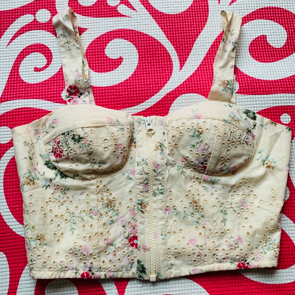 Creme colored crop top